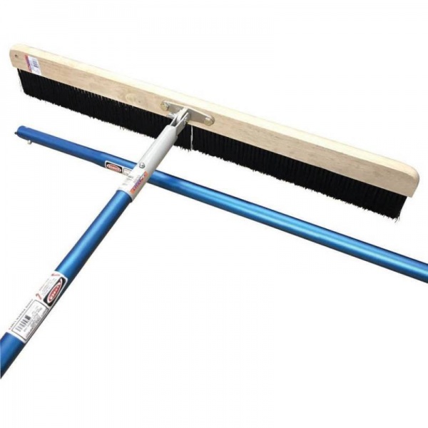 Kraft Wooden Concrete Finishing Broom Kit (35mm) - 2 Poles